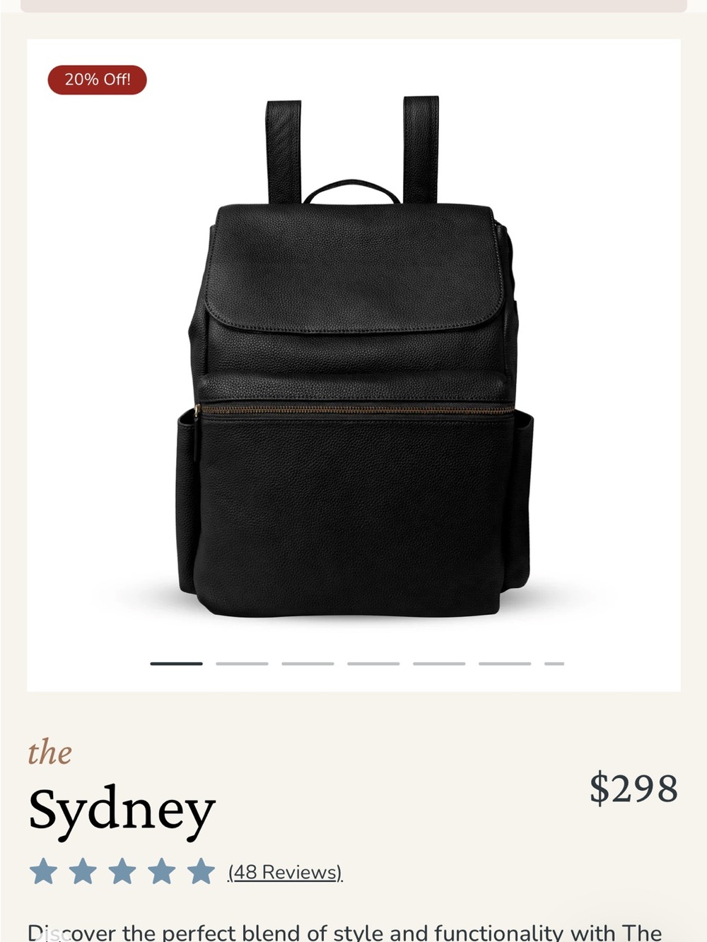 ANDAR The Sydney Leather Backpack - Black
